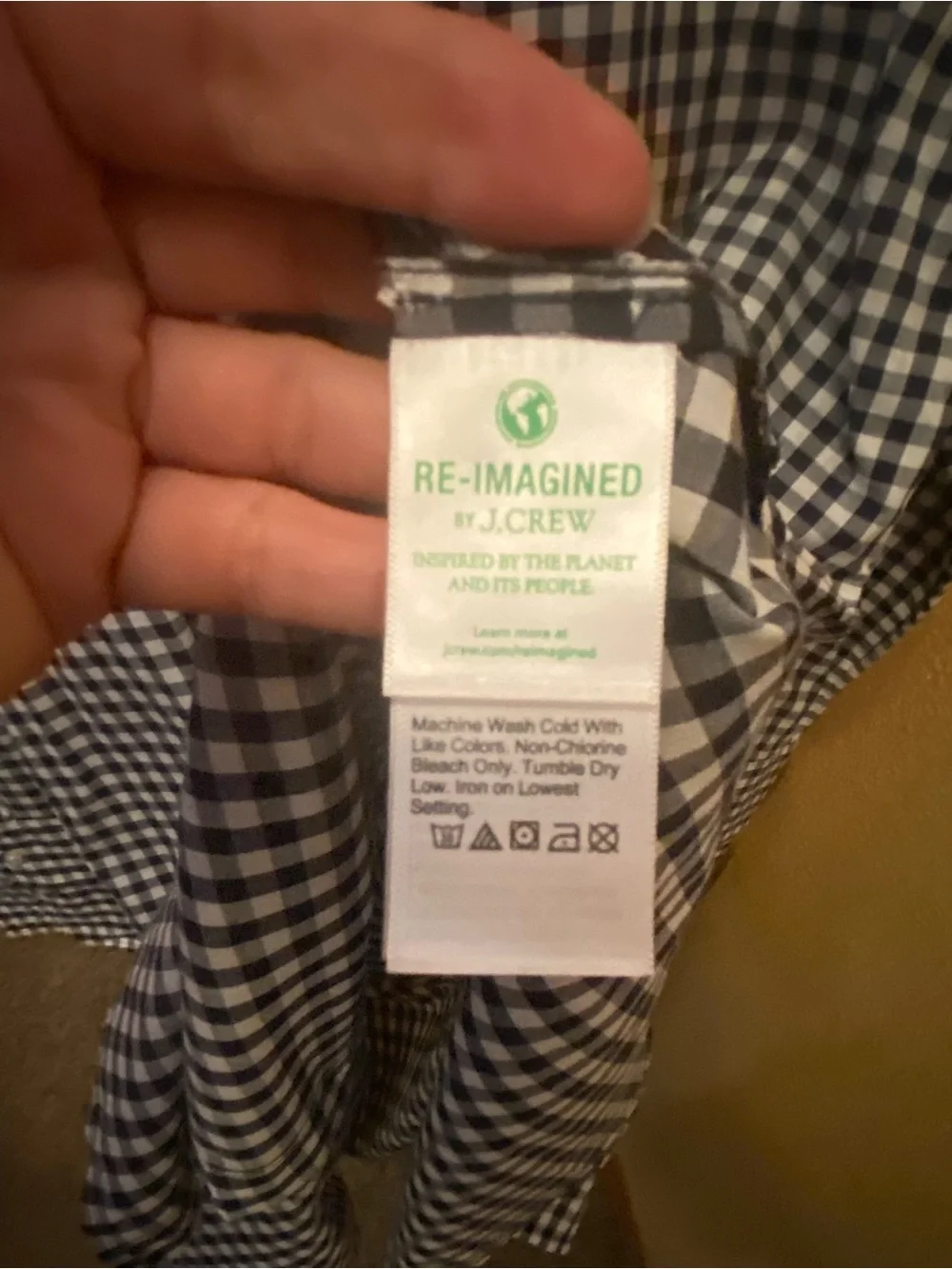 J.Crew - NEW - Gingham Cotton Voile Beach Shirt - Picture 9 of 10